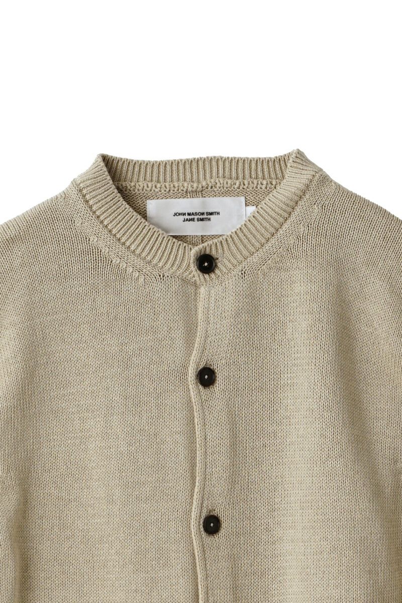 JANE SMITH(ジェーンスミス)7G CREW NECK FRONT BUTTON VEST クルーネックフロントボタンベスト 24SKN-#241S -1