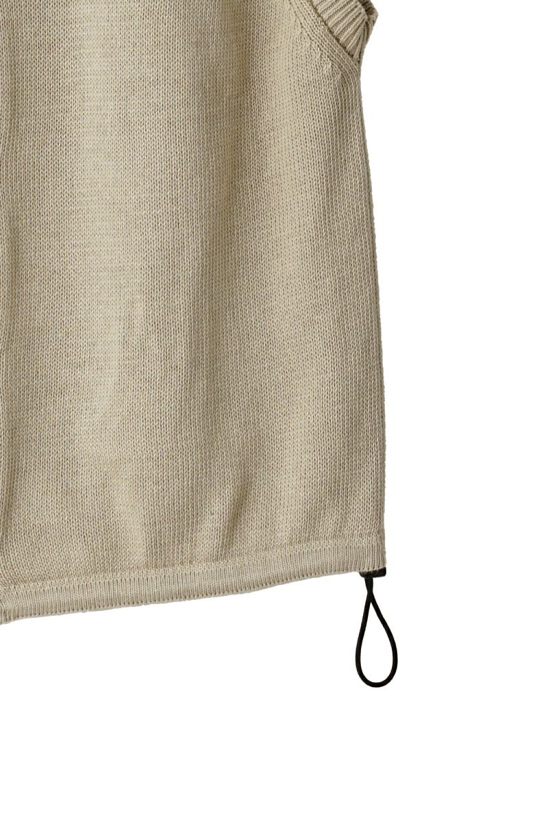 JANE SMITH(ジェーンスミス)7G CREW NECK FRONT BUTTON VEST クルーネックフロントボタンベスト 24SKN-#241S -3