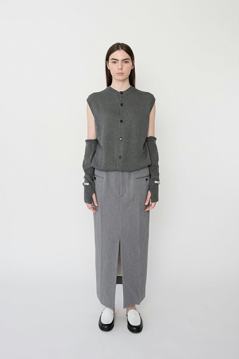 JANE SMITH(ジェーンスミス)7G CREW NECK FRONT BUTTON VEST クルーネックフロントボタンベスト 24SKN-#241S -6