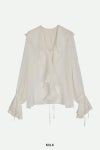 NOUNLESS(ナウンレス)AIRY RUFFLE OVER BLOUSE エアリーラッフルオーバーブラウス 112410430160 -11