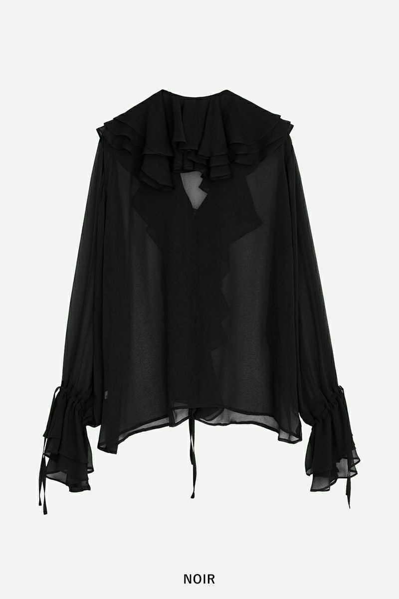 NOUNLESS(ナウンレス)AIRY RUFFLE OVER BLOUSE エアリーラッフルオーバーブラウス 112410430160 -15