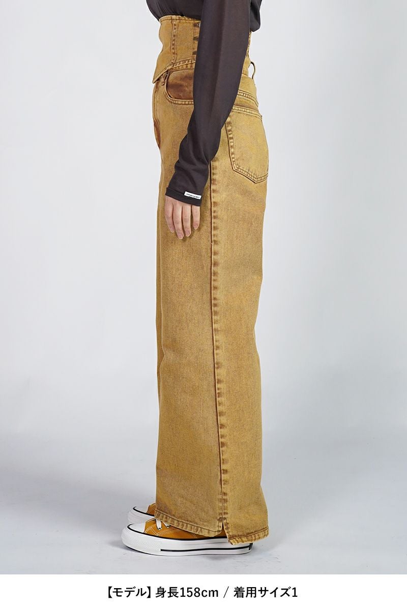 NOUNLESS(ナウンレス) | NOUNLESS(ナウンレス)CORSET WITH WIDE DENIM