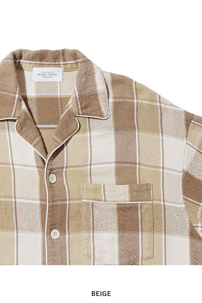 UNUSED(アンユーズド) | UNUSED(アンユーズド)Check short sleeve