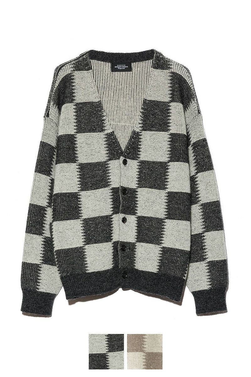 UNUSED アンユーズド　ストライプカーディガン UNUSED(アンユーズド) | UNUSED(アンユーズド)Checkered flag cardigan