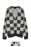 UNUSED(アンユーズド)Checkered flag cardigan　チェッカーフラッグVネックカーディガン US2364