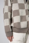 UNUSED(アンユーズド)Checkered flag cardigan　チェッカーフラッグVネックカーディガン US2364 -3