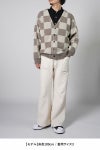 UNUSED(アンユーズド)Checkered flag cardigan　チェッカーフラッグVネックカーディガン US2364 -4