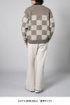 UNUSED(アンユーズド)Checkered flag cardigan　チェッカーフラッグVネックカーディガン US2364 -5