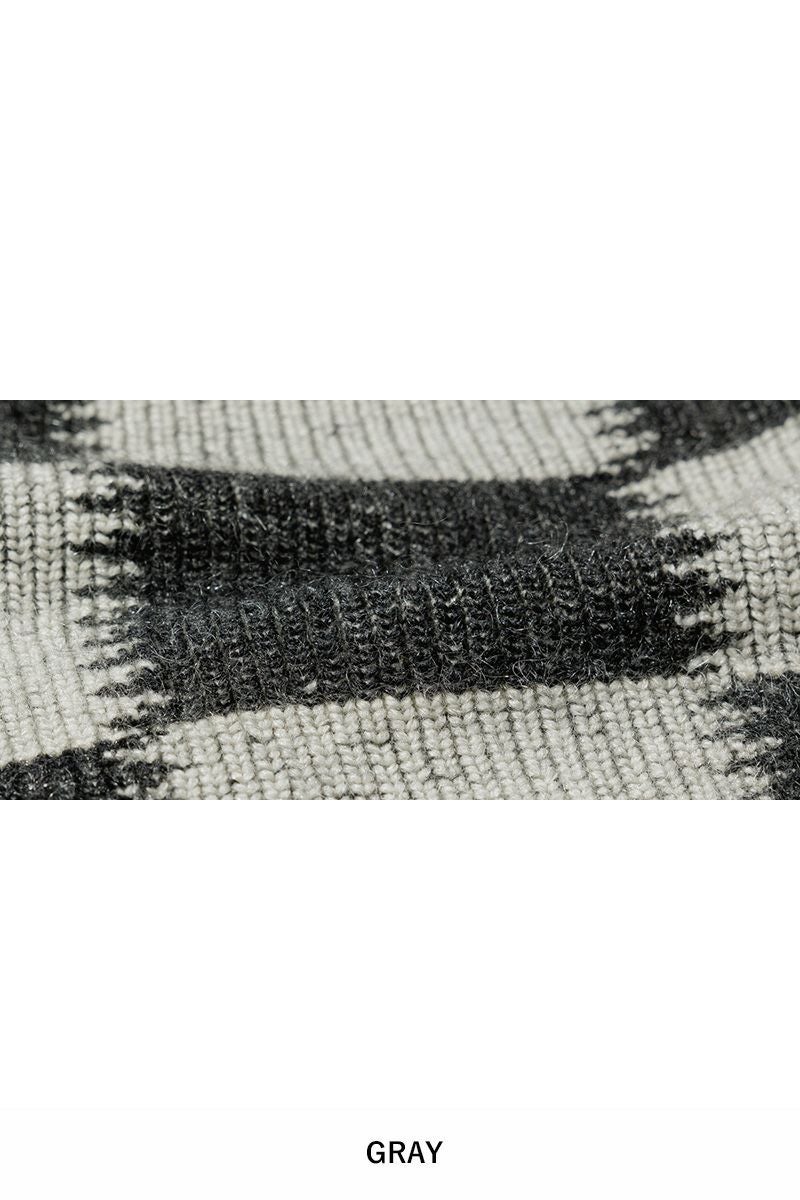UNUSED(アンユーズド)Checkered flag cardigan　チェッカーフラッグVネックカーディガン US2364 -15