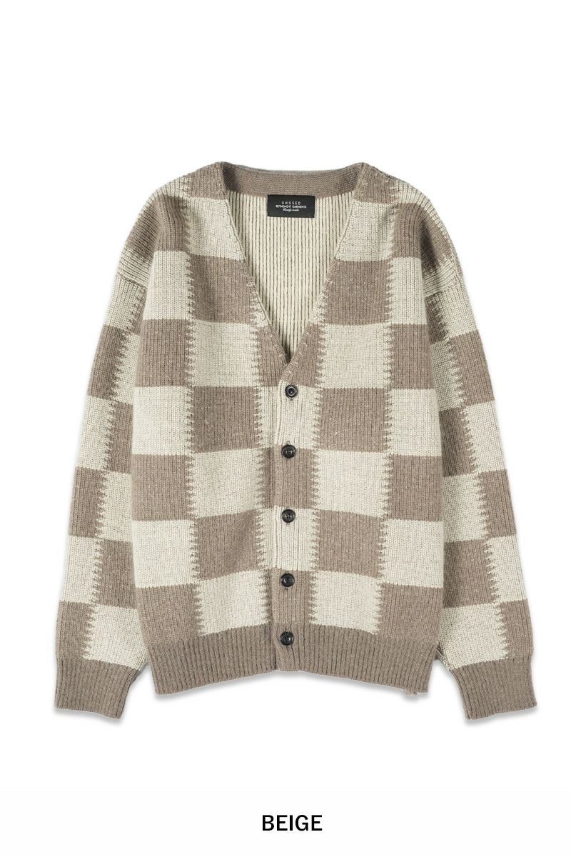 UNUSED(アンユーズド) | UNUSED(アンユーズド)Checkered flag cardigan