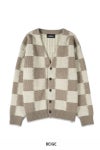 UNUSED(アンユーズド)Checkered flag cardigan　チェッカーフラッグVネックカーディガン US2364 -16