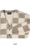 UNUSED(アンユーズド)Checkered flag cardigan　チェッカーフラッグVネックカーディガン US2364 -17