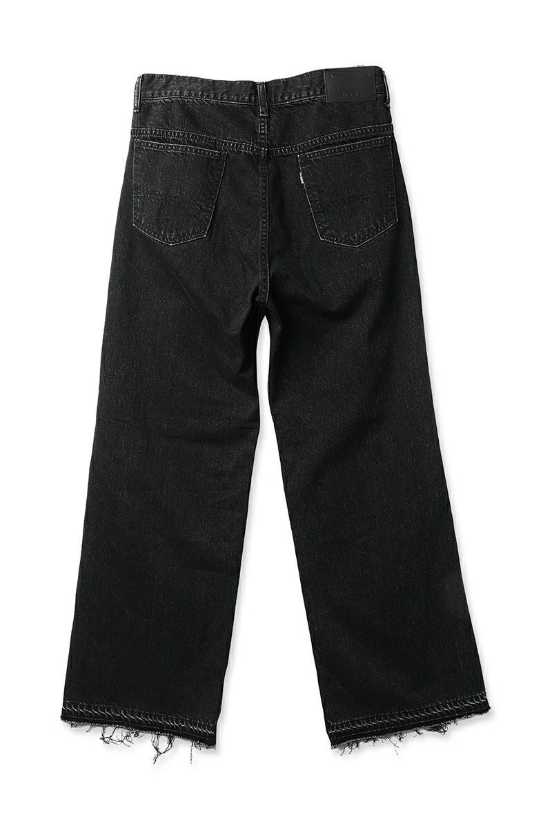 JieDa(ジエダ)DAMAGE LOOSE FIT DENIM ダメージルーズフィットデニム Jie-STD-PT17-USED-BK -1