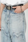 SUGARHILL(シュガーヒル)Faded Modern Denim Western Wide Trousers フェードモダンデニムウエスタンワイドトラウザーズ 23AWPT08 -1