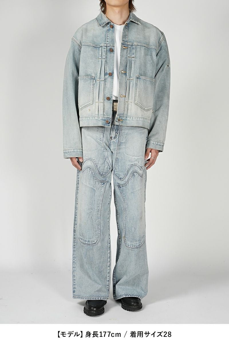 SUGARHILL(シュガーヒル)Faded Modern Denim Western Wide Trousers フェードモダンデニムウエスタンワイドトラウザーズ 23AWPT08 -6