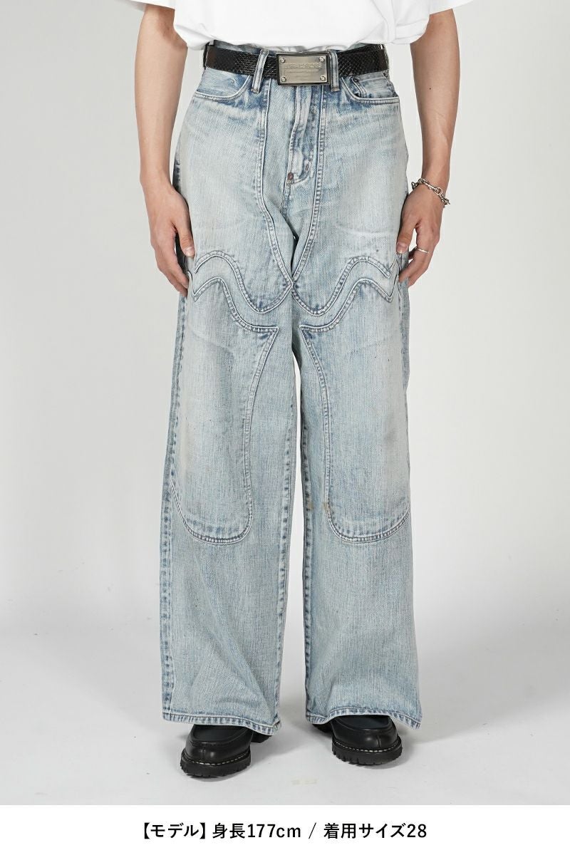 SUGARHILL(シュガーヒル)Faded Modern Denim Western Wide Trousers フェードモダンデニムウエスタンワイドトラウザーズ 23AWPT08 -7
