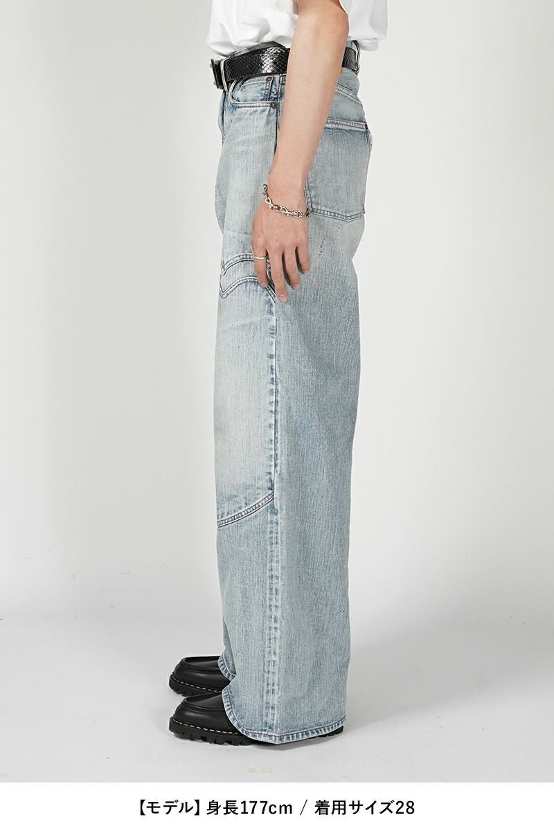 SUGARHILL(シュガーヒル)Faded Modern Denim Western Wide Trousers フェードモダンデニムウエスタンワイドトラウザーズ 23AWPT08 -8