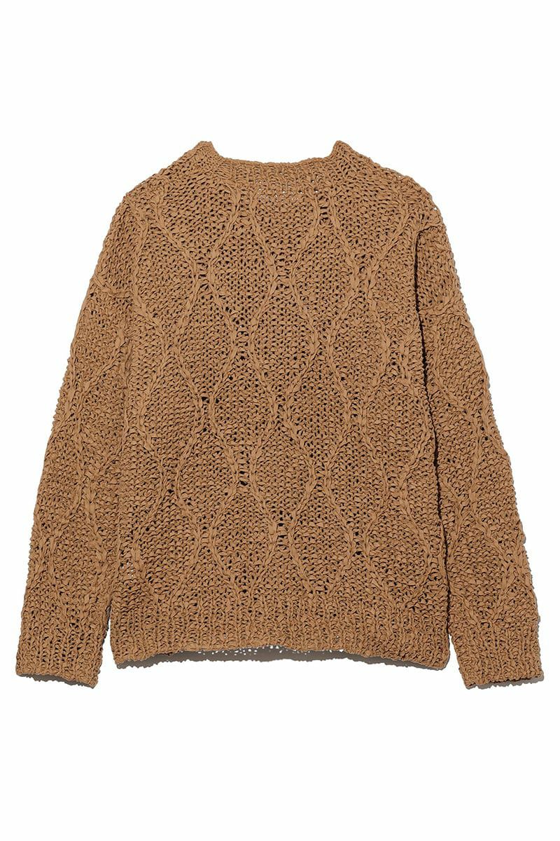 UNUSED(アンユーズド)Gourd Pattern Hand-Knitted Crewneck Sweater ゴードパターンハンドニットクルーネックセーター US2336 -2