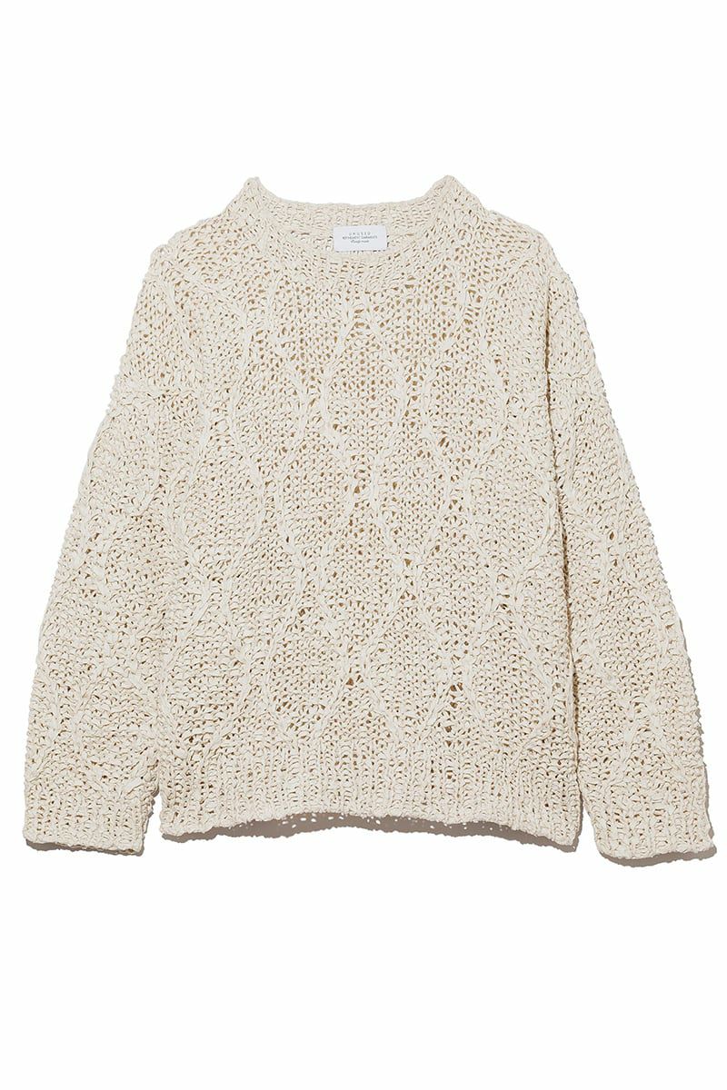 UNUSED(アンユーズド)Gourd Pattern Hand-Knitted Crewneck Sweater ゴードパターンハンドニットクルーネックセーター US2336 -5