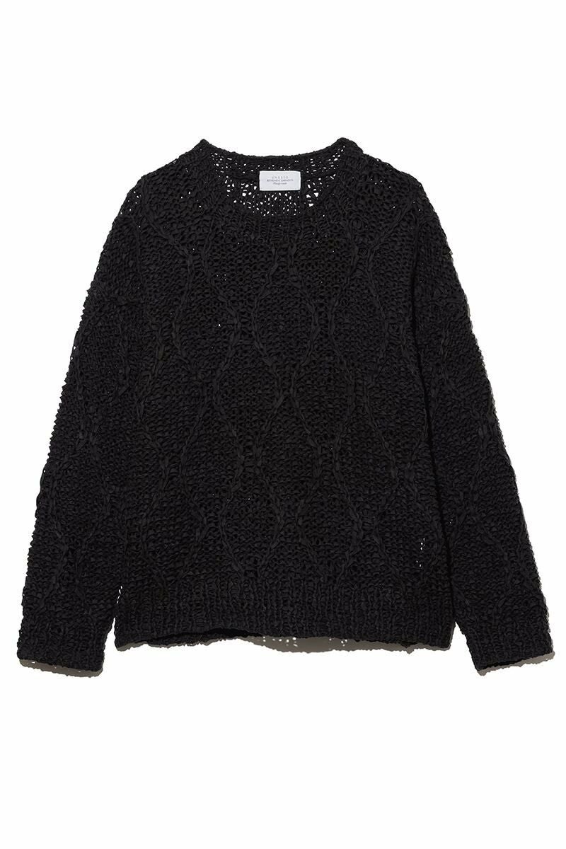 UNUSED(アンユーズド)Gourd Pattern Hand-Knitted Crewneck Sweater ゴードパターンハンドニットクルーネックセーター US2336 -9