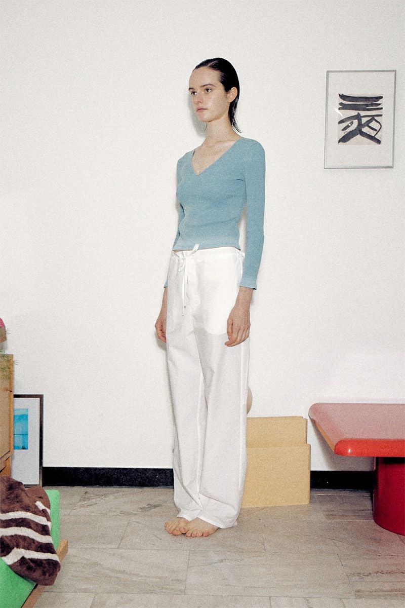 VERSO(ヴェルソ)Indigo Dyeing Long Sleeve Jersey Top インディゴダイ長袖ジャージートップ VRS24SSTOP002 -2