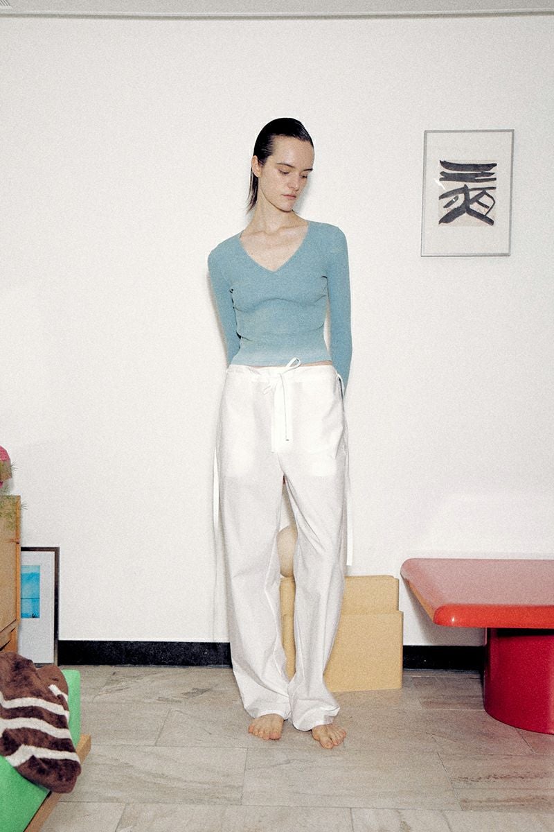 VERSO(ヴェルソ)Indigo Dyeing Long Sleeve Jersey Top インディゴダイ長袖ジャージートップ VRS24SSTOP002 -4