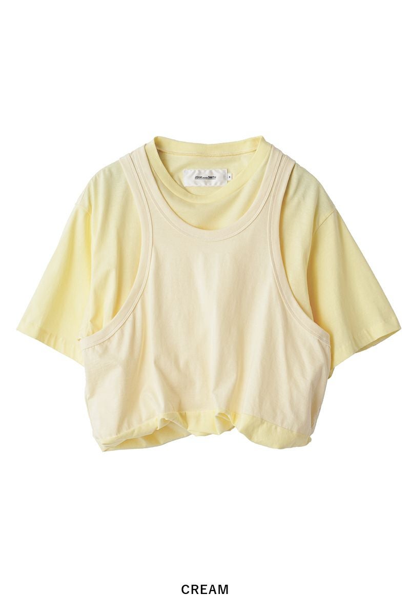 美品 JANE SMITH ジェーンスミス Tシャツ ベージュ サイズ:S 24春夏 タンクトップ レイヤード Tシャツ / LAYERED T-SHIRT 半袖 ショート丈 クルーネック コットン 日本製 トップス カットソー 【レディース】【中古】 楽天市場】JANE SMITH ジェーンスミス Tシャツ ベージュ サイズ:S 24春