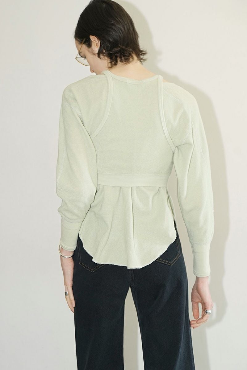 CLANE(クラネ)LAYRED BUSTIER THERMAL TOPS レイヤード ビスチェ サーマル トップス 16105-1152 -3