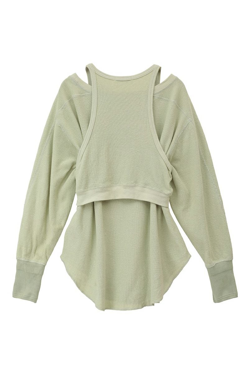 CLANE(クラネ)LAYRED BUSTIER THERMAL TOPS レイヤード ビスチェ サーマル トップス 16105-1152 -14