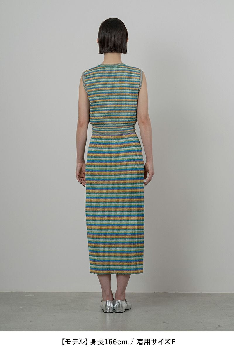 TAN(タン)LULEX MULTIBORDER KNITTED TANK TOP マルチボーダーニットタンクトップ TAN24SS-1 -3