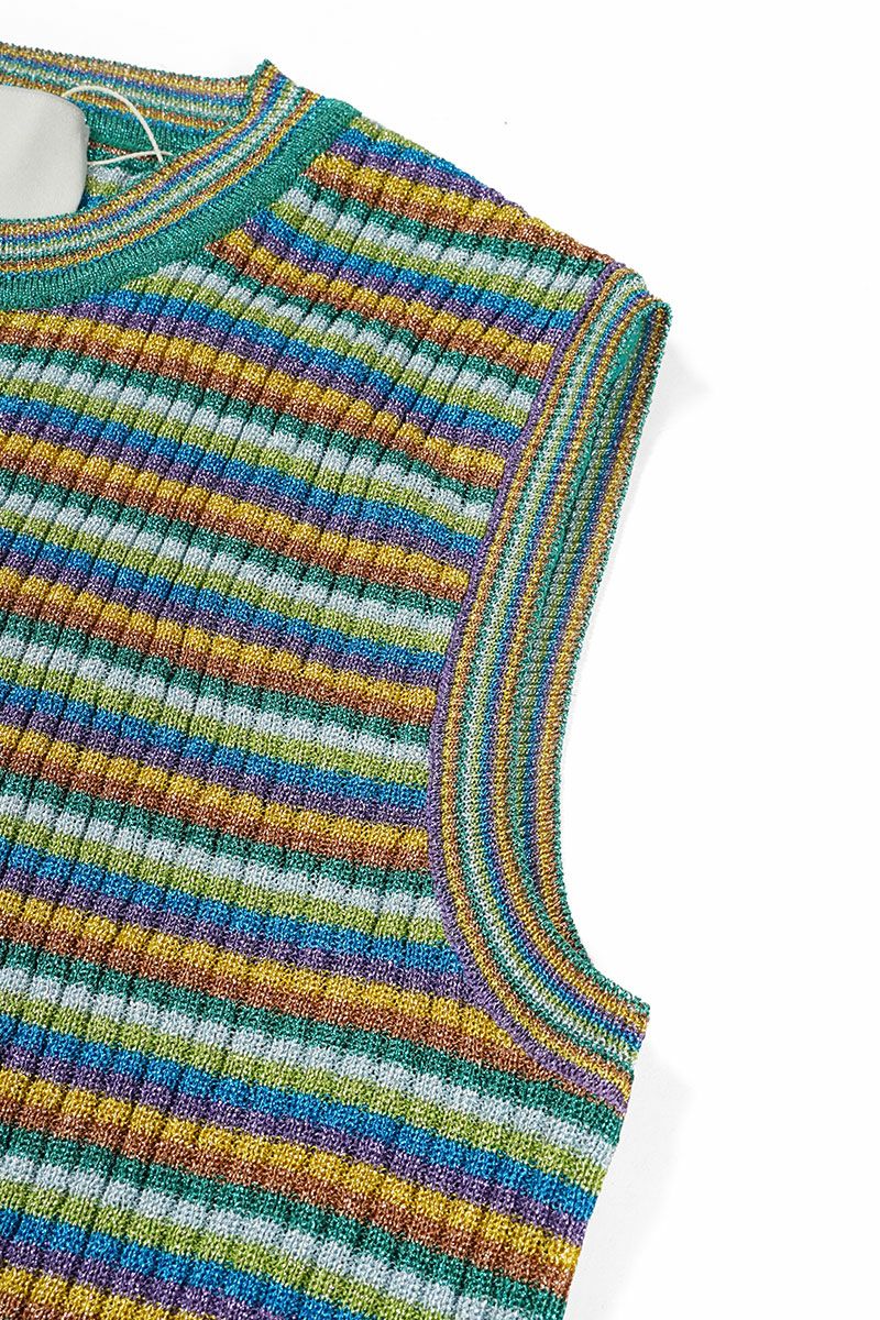 TAN(タン)LULEX MULTIBORDER KNITTED TANK TOP マルチボーダーニットタンクトップ TAN24SS-1 -13