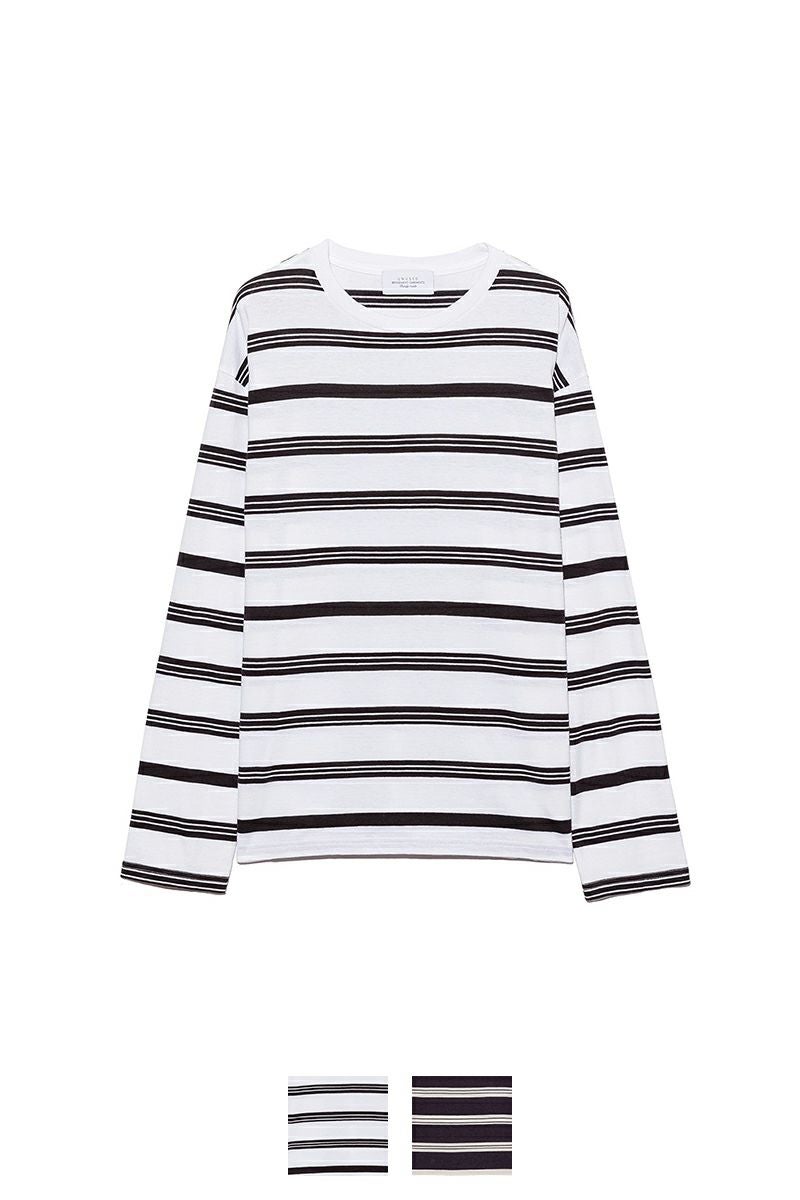 UNUSED(アンユーズド) | UNUSED(アンユーズド)Long sleeve border T