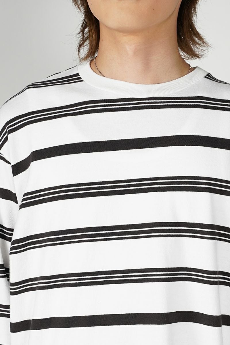 UNUSED アンユーズド 21AW 日本製 Long Sleeve Border T-shirt ロングスリーブボーダーTシャツ US2116 2 WHITE×BLACK トップス【中古】【UNUSED】 UNUSED アンユーズド 21AW 日本製 Long Sleeve Border T-shirt ロング