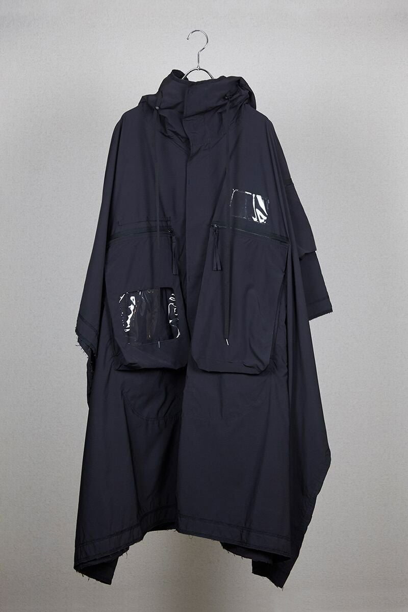 HUMIS(ヒューミス)MILITARY FLY-FRONT PONCHO COAT M-CO1501