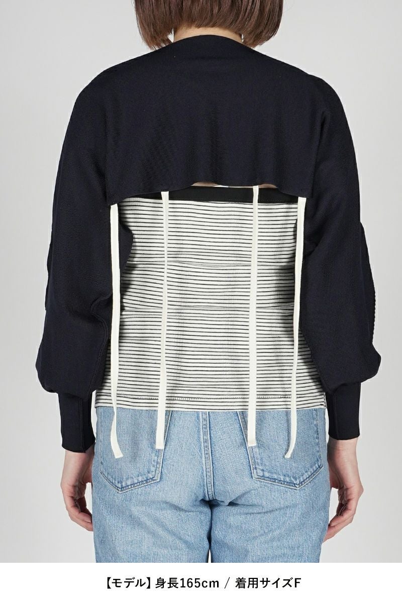 【美品】  TAN / タン | MULTIWAY BOLERO / マルチウェイボレロ ニット | F | ブラック | レディース TAN(タン) | TAN(タン)MULTIWAY KNITTED BOLERO マルチウェイ ニット