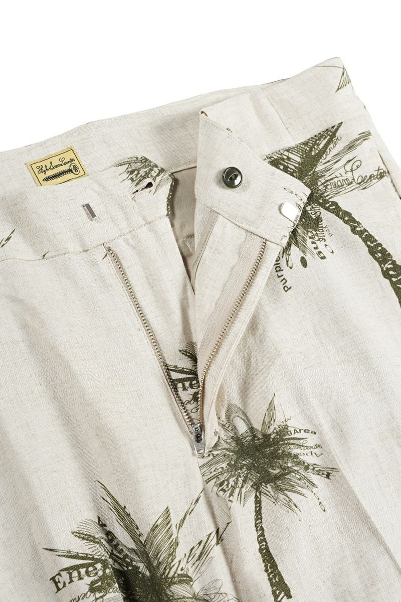 High Scream Center(ハイスクリームセンター)NO TUCK TR LI/RA ノータックトラウザース リネンレーヨン HSC24SS-PT01 -4