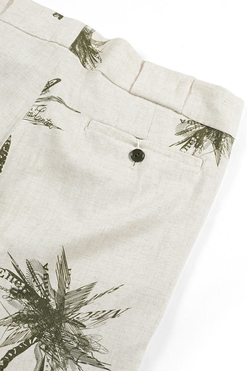 High Scream Center(ハイスクリームセンター)NO TUCK TR LI/RA ノータックトラウザース リネンレーヨン HSC24SS-PT01 -6