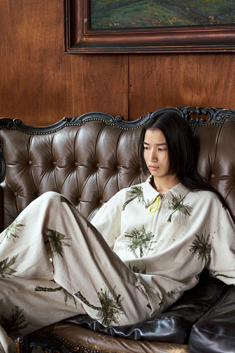 High Scream Center(ハイスクリームセンター)NO TUCK TR LI/RA ノータックトラウザース リネンレーヨン HSC24SS-PT01 -9