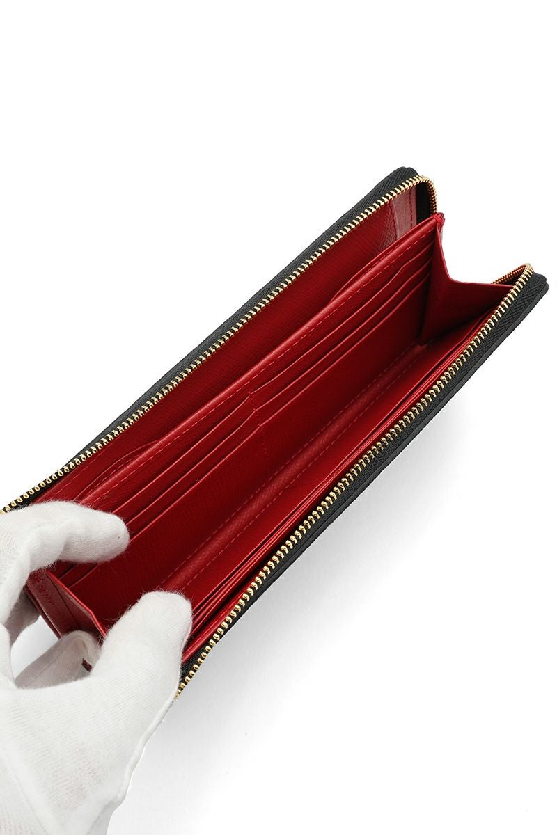 VIOLAd'ORO(ヴィオラドーロ)PORTA リザード型押しレザー L字型財布 V-5039 -4