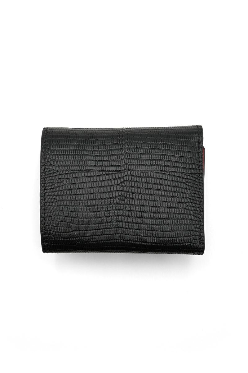 VIOLAd'ORO(ヴィオラドーロ)PORTA リザード型押しレザー 三つ折りミニウォレット V-5045 -1