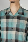 SUGARHILL(シュガーヒル)RAYON OMBRE PLAID OPEN COLLAR BLOUSE レーヨンオンブレプレイド オープンカラーブラウス 2441000507 -1