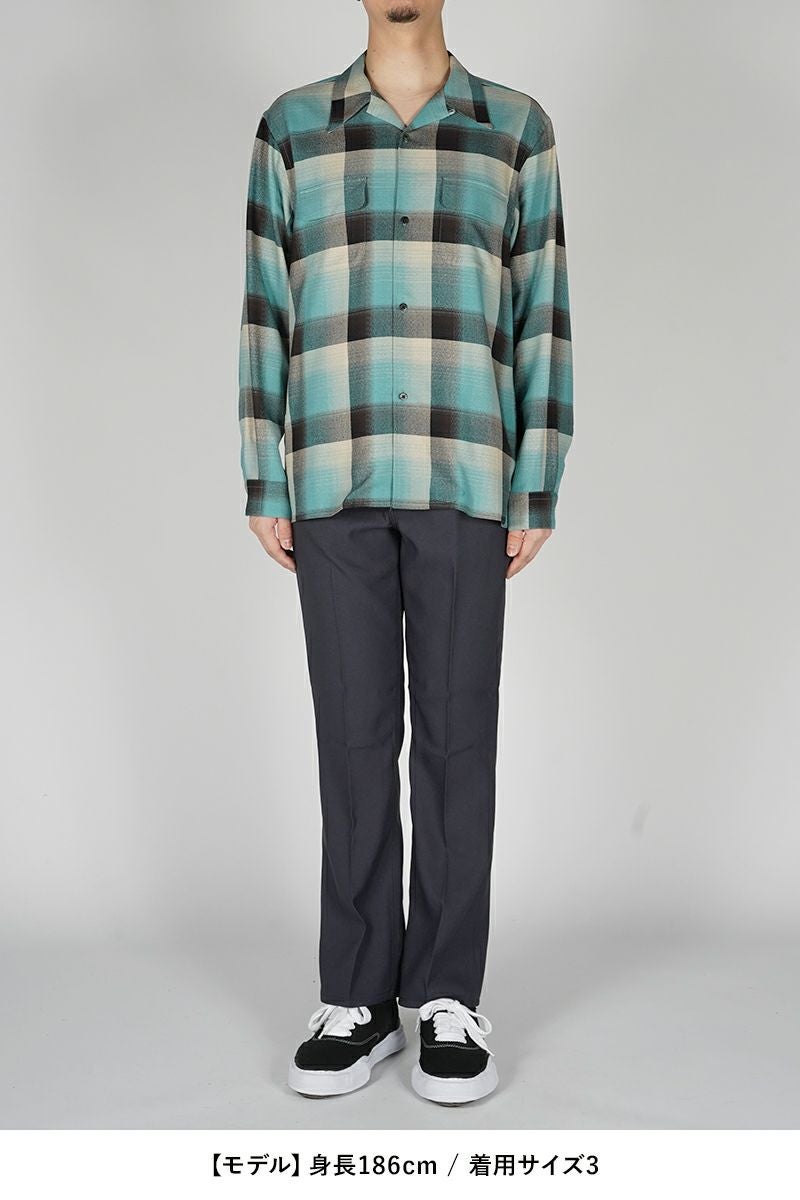 SUGARHILL(シュガーヒル)RAYON OMBRE PLAID OPEN COLLAR BLOUSE レーヨンオンブレプレイド オープンカラーブラウス 2441000507 -5