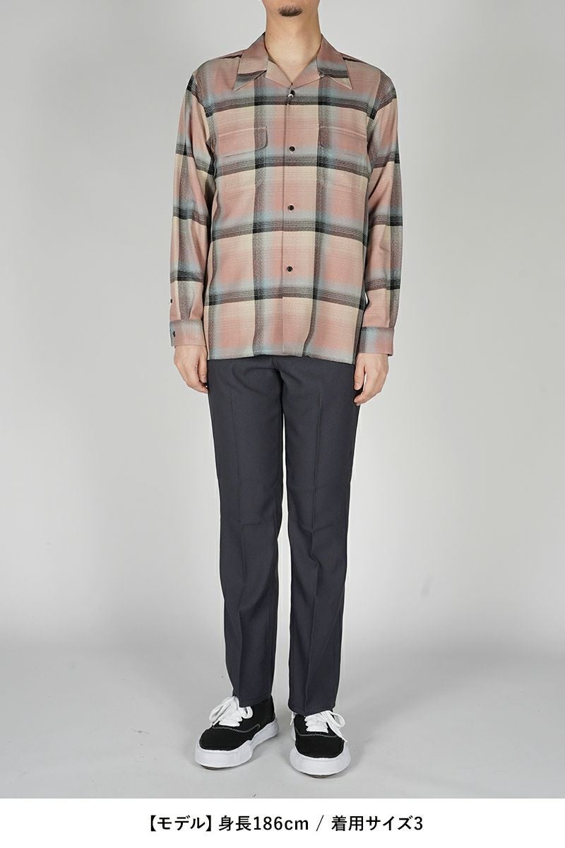 SUGARHILL(シュガーヒル)RAYON OMBRE PLAID OPEN COLLAR BLOUSE レーヨンオンブレプレイド オープンカラーブラウス 2441000507 -7