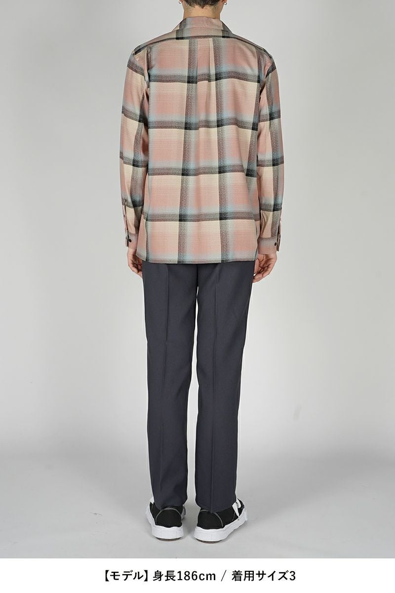 SUGARHILL(シュガーヒル)RAYON OMBRE PLAID OPEN COLLAR BLOUSE レーヨンオンブレプレイド オープンカラーブラウス 2441000507 -8