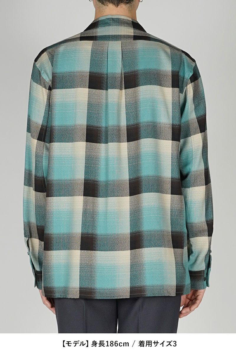 SUGARHILL(シュガーヒル)RAYON OMBRE PLAID OPEN COLLAR BLOUSE レーヨンオンブレプレイド オープンカラーブラウス 2441000507 -11