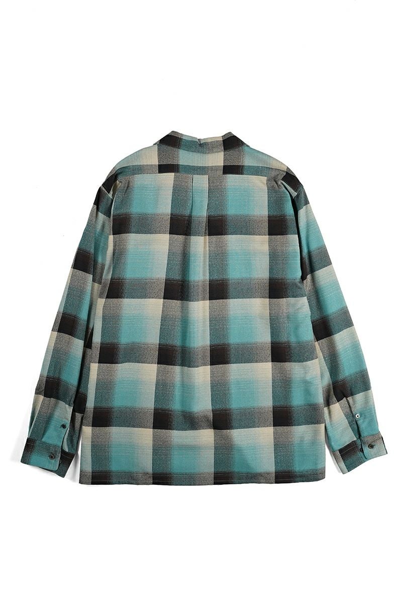 SUGARHILL(シュガーヒル)RAYON OMBRE PLAID OPEN COLLAR BLOUSE レーヨンオンブレプレイド オープンカラーブラウス 2441000507 -13