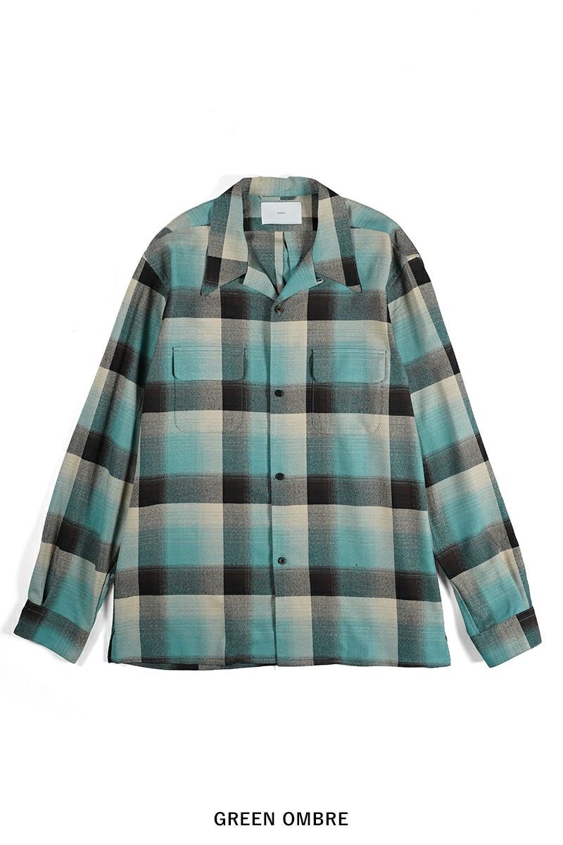 SUGARHILL(シュガーヒル)RAYON OMBRE PLAID OPEN COLLAR BLOUSE レーヨンオンブレプレイド オープンカラーブラウス 2441000507 -19