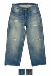 RICE NINE TEN(ライスナインテン)RIPPED DISTRESSED WIDE JEANS リップド ディストレスド ワイドジーンズ DPT-RDW