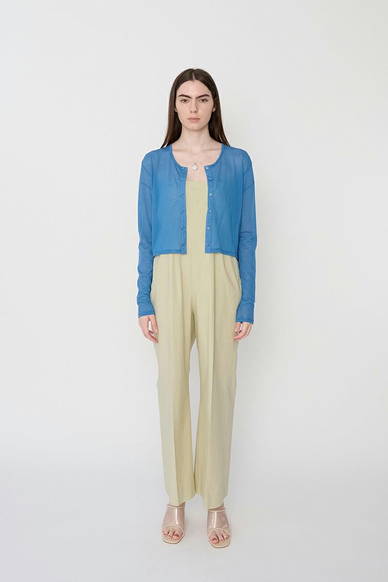 JANE SMITH(ジェーンスミス)SHEER BACK GYATHER CADIGAN シアーバックギャザーカーディガン 24SCT-#328L -4