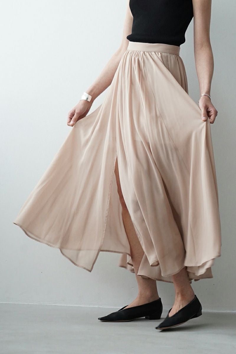 CLANE(クラネ)SHEER SLIT SKIRT シアースリットスカート 14109-6172 -1